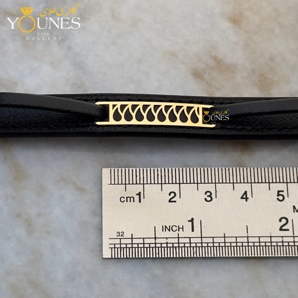 دستبند طلا چرم مردانه L175